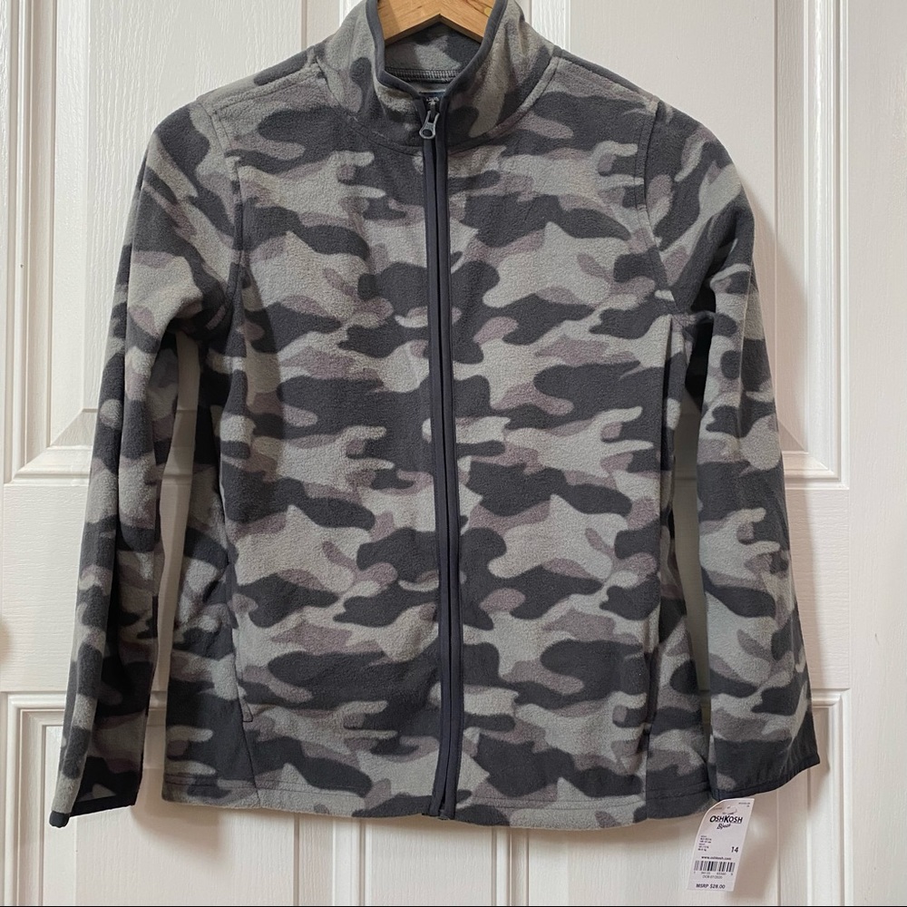 Oshkosh boy size 14 fleece sweater, NWT!